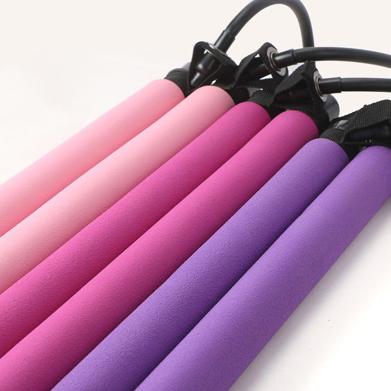 Portable Adjustable Yoga Indoor Exercise Stick Rope Pilates Resistance Bar