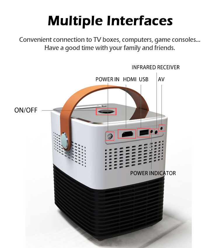 Porodo portable battery projector Porodo portable battery projector
