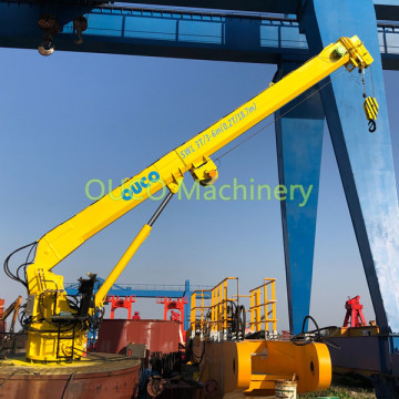 Marine Crane with Telescopic Boom for Ship Use