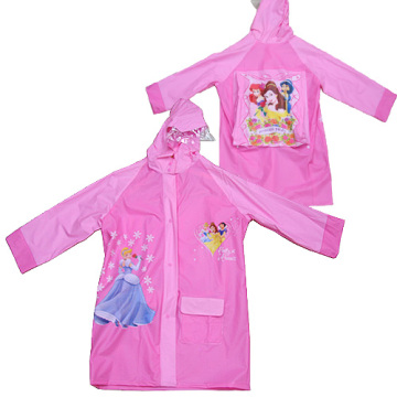 Pink Kids Pvc Raincoat