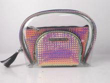 2 in 1 Cosmetic Bag Transparent PVC Cosmetic Bag Gift Clear PVC Cosmetic Bag