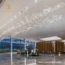 White technology sense chandelier Large-scale custom project chandelier Creative chandelier shopping mall science chandelier