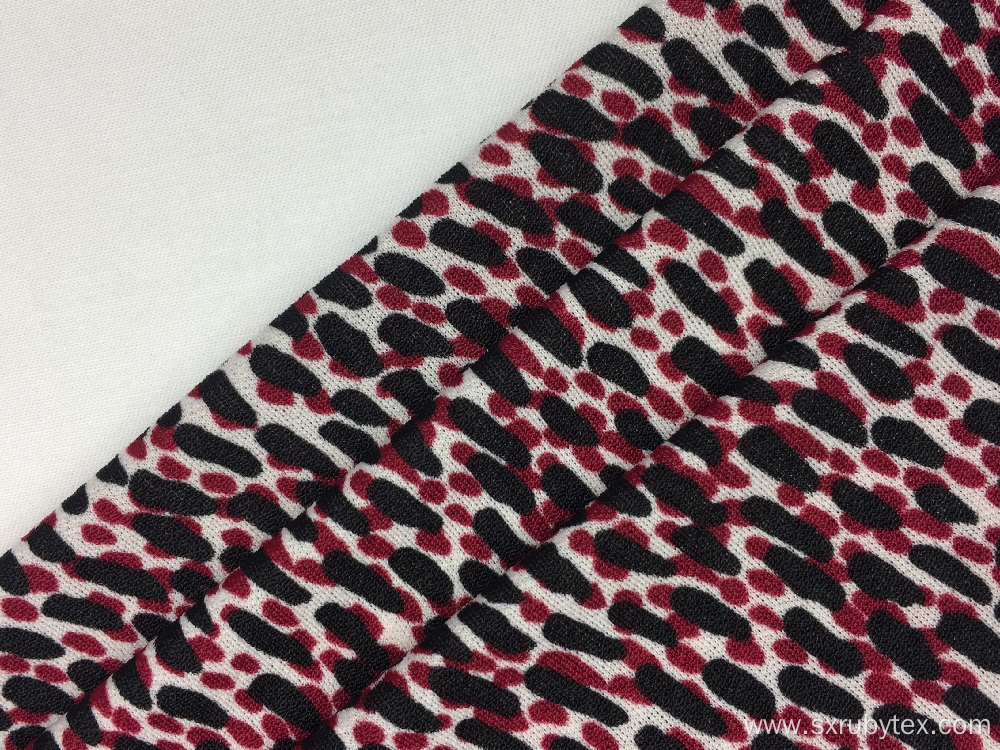 Polyester Spandex Crepe Print Knit Fabric