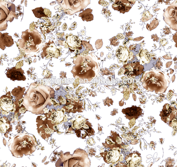 Digital printed polyester spandex Satin Fabric