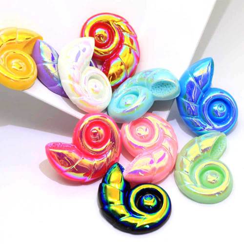 Cabochon de résine en forme de coquille d&#39;escargot colorée populaire pour le bricolage artisanat décor perles charmes coque de téléphone slime décoratif