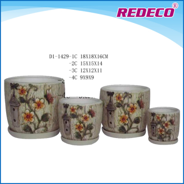 Ceramic decorative flower pots