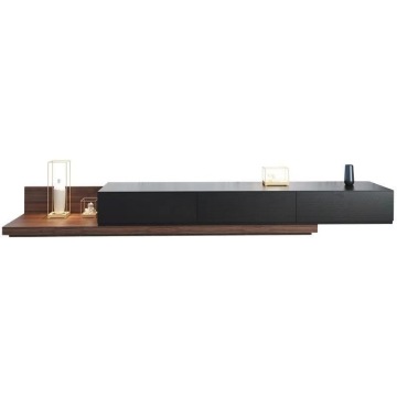 Nordic Black Retractable TV Cabinet Coffee Table