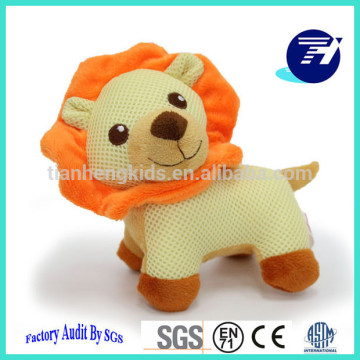 breathable lion educational mesh fabric stuffed toy for baby