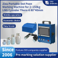 Handheld LNG Gas Cylinder Dot Peen Marking Machine 80x40mm T6