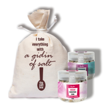 Private Label Pink Himalayan Rainbow Aromatherapy Bath Salt Pouch with Rose Petals