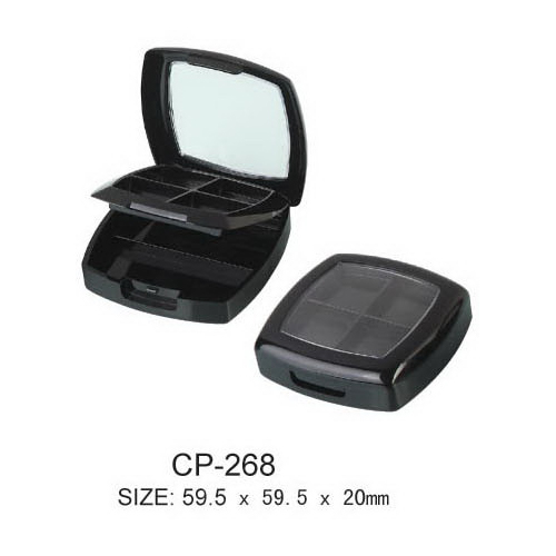 Two-Layer Plastic Square Cosmetic Eyeshadow Case