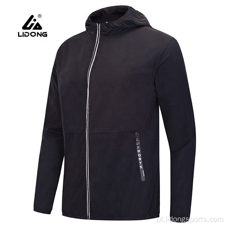 Hoodie de jaqueta esportiva masculina e fina barata