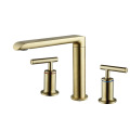 Bathroom three-hole hot and cold washbasin faucet