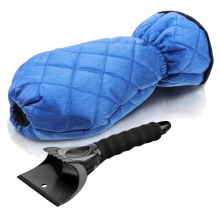 Waterproof Car Windshield Ice Scraper Mitt with Thick Fleece Lining: Efficient Snow and Ice Removal Tool for Winter