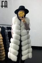 Factory direct wholesale female genuine fox fur long vest jacket