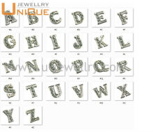 Hot selling alloy letter charms for floating lockets