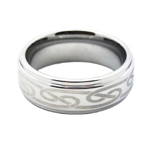 Tungsten Carbide Celtic Knot Ring 8mm 6mm Swiss Red Celtic Pattern