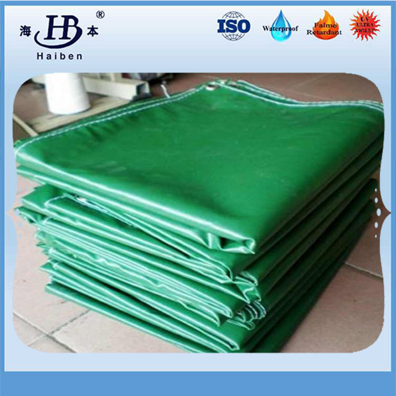 Fire resistant 400g-700g green tarpaulin cover