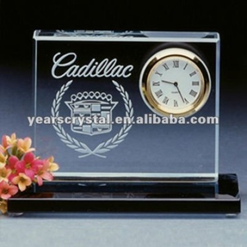 office crystal desk clock