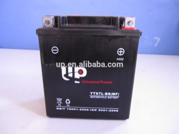 12V 6Ah bateria de la motocicleta recargable YTX7L-BS