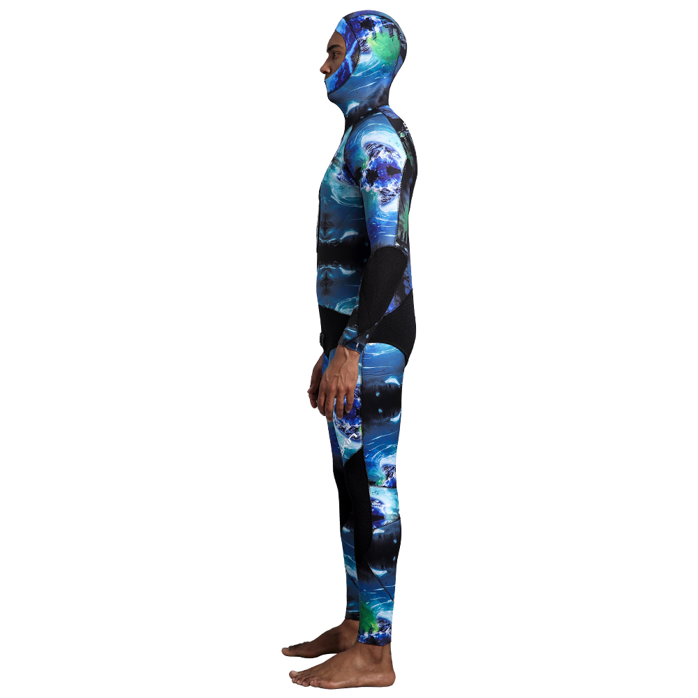 Seaskin Open Cell Mens Mens Hooded Spearfishing Wetsuit