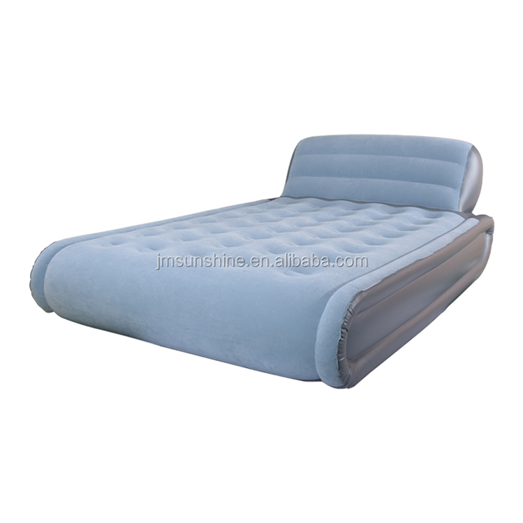 Uppblåsbara queen size ryggstöd luft säng uppblåsbar madrass