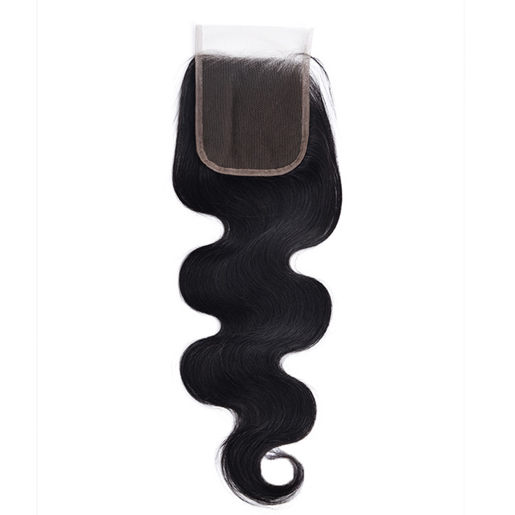 High Quality Top Grade 100% Human Hair Malaysian Unprocessed Virgin Hair Body Wave 4*4 Lace Closure