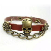 Wholesale Belt Shamballa Copper Skull Bracelets For Men Wgb-180-77