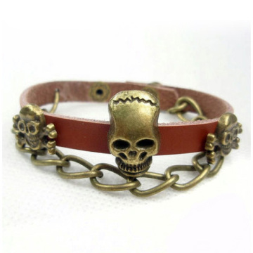 Wholesale Belt Shamballa Copper Skull Bracelets For Men Wgb-180-77