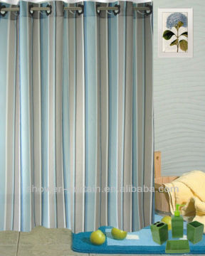 popular stripe fabric stock shower curtains