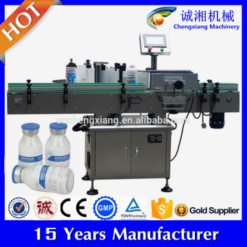 Automatic round bottle labeling system,30ml glass bottle labeling machine