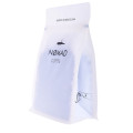 Embalagem primária de toque suave exclusiva de bolsa de café design branco
