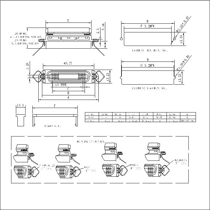 57CI-FXXXXX01 2.16mm CENTRONIC CONNECTOR RIBBON RECEPTACLE TYPE