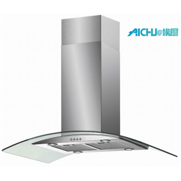 90cm Curved Glass Island Hood