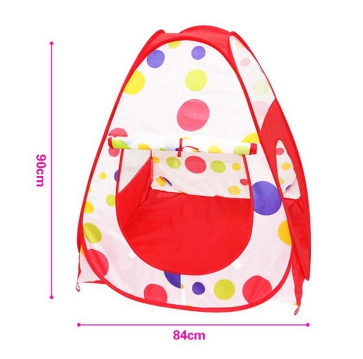 3 in 1 Kids Play Tent with Basketball Hoop ,Ball Pit Tent with Crawl Tunnel for boys girls