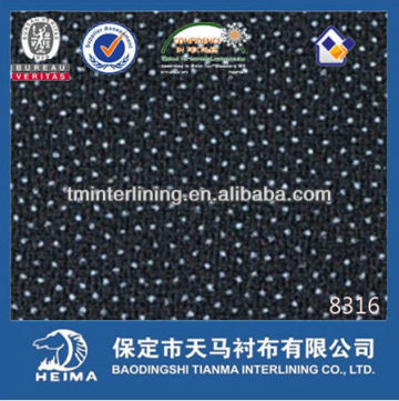 Twill woven fusible interlining fabric