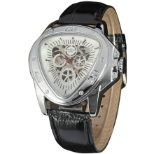 winner triangle case mechanical watch with small dial