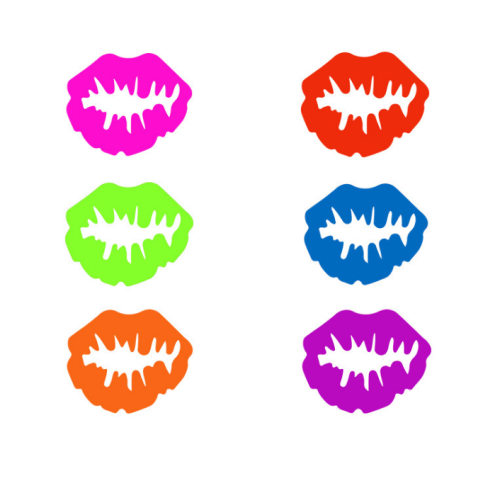 6PCS Lips Beer Wine Glass Silicone Markers