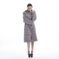 2019 colour checked cashmere overcoat