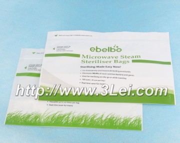 Microwave Steaming Sterilizer Bags, Self-seal sterilization pouch