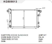 car radiator car for DODGE SUNDANCE