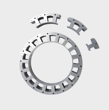 Spliced stator core stamping