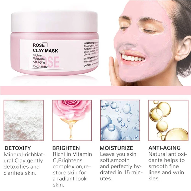 High Quality Moisturizing & Anti Aging Rose Clay Facial Mask