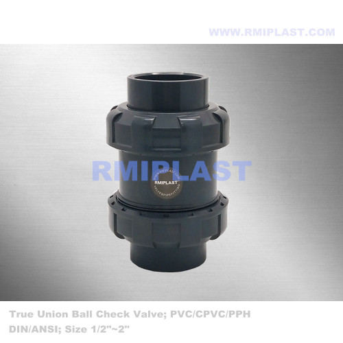 True Union Ball Check Valve PVC