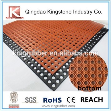 anti-slip commercial kitchen perforated rubber drainage mat