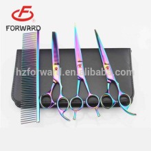 440C pet grooming scissors set scissors set with comb for wholesale