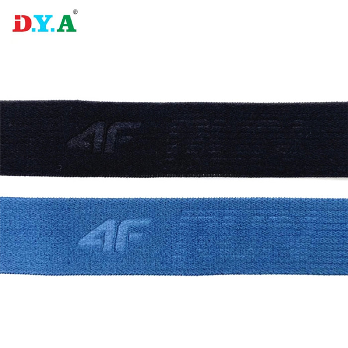 Embossing silicone Backed Non-Slip Jacquard Waistband Customized Elastic Band