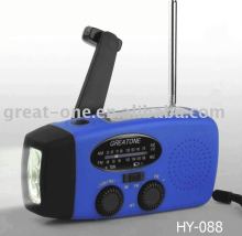 survival radio with torch