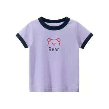 T-shirt à manches courtes pour enfants avec tête d&#39;animal