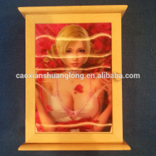 3D design sexy photo wooden furniture key box shadow box